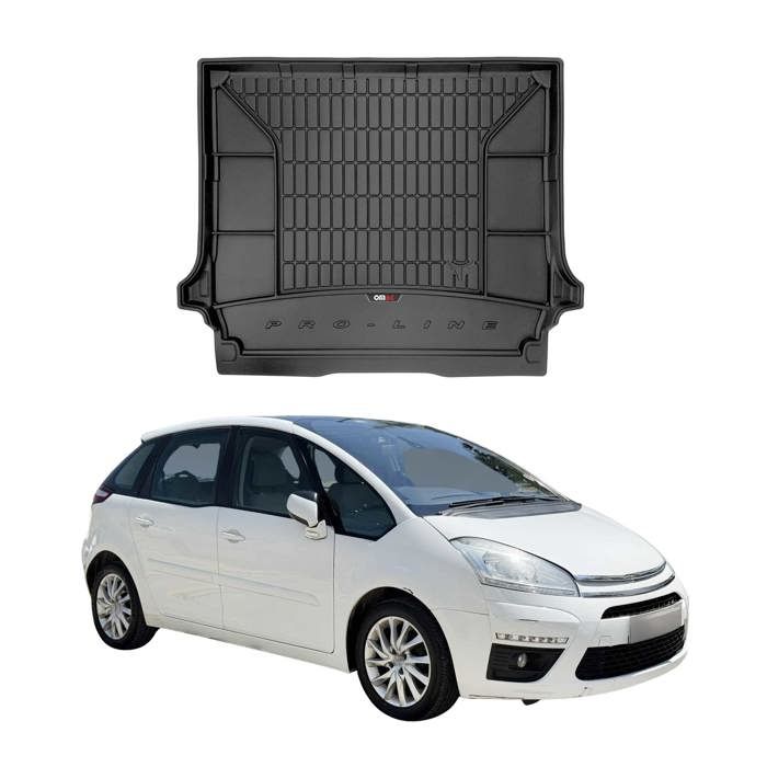 Tapis de coffre pour Citroën C4 Grand Picasso I 2006-2013 7places 3e rangée TPE