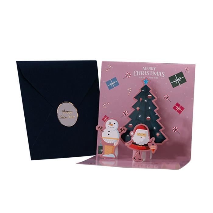 Coffret De Decoration Cartes De Pere Noel 3d Pop Up Cartes De Vœux De Mariage Carte D Invitation De Fete Carte Postale De Type E Cdiscount Beaux Arts Et Loisirs Creatifs