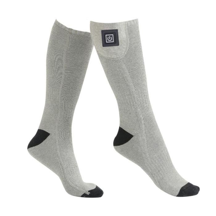 Chaussettes Chauffantes électriques Unisexe – Batterie 7500 MAh, 4 Niveaux De Chaleur, Pour Ski, Randonnée Et Extérieur