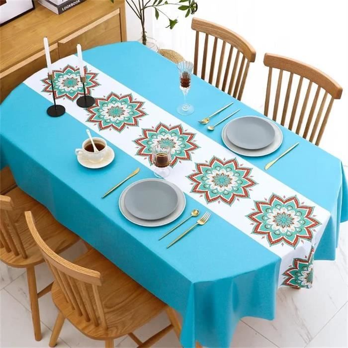 Nappe De Table Rectangulaire Toile Ciree En Pvc Nappe Antitache Impermeable Nappes Exterieur Lavable Imprimee 137x1cm 25 Cdiscount Maison