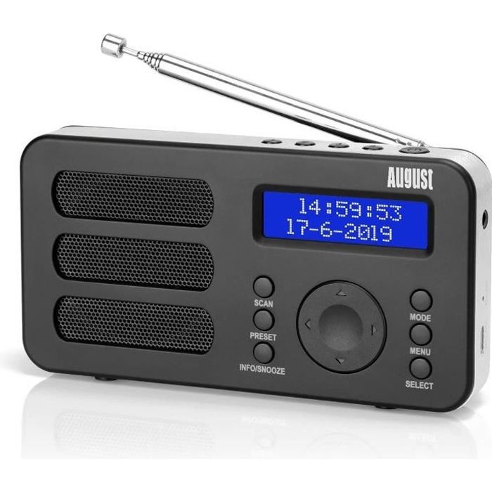 Poste Radio digitale DAB+/FM portable & Réveil pour aveugle ou