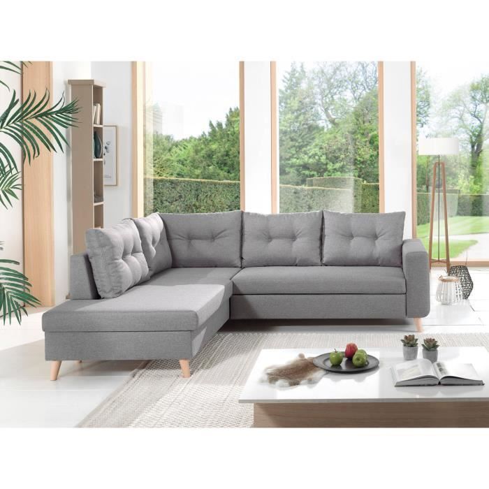 Nordic Canape Scandinave D Angle Gauche L Convertible En Tissu