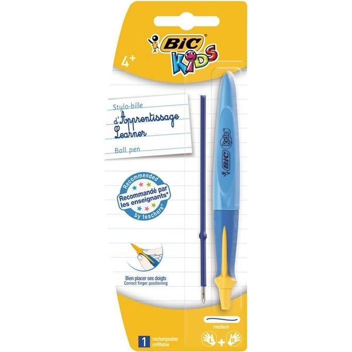 BIC® Kids - Stylo d'apprentissage BIC Kids® System Twist Bleu + 1 recharge  - Cdiscount Beaux-Arts et Loisirs créatifs