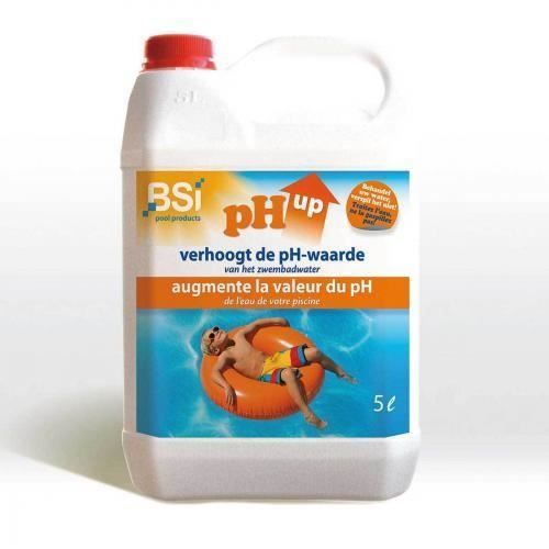Produit chimique pour piscine - BSI - pH Up Liquide - Augmente le pH - 5 L