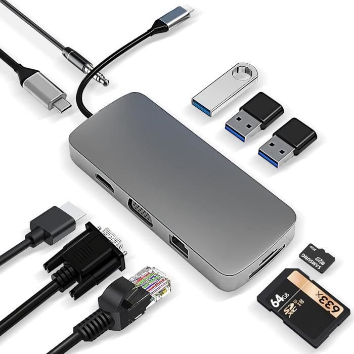 Хаб dell. USB C 6 выводов.