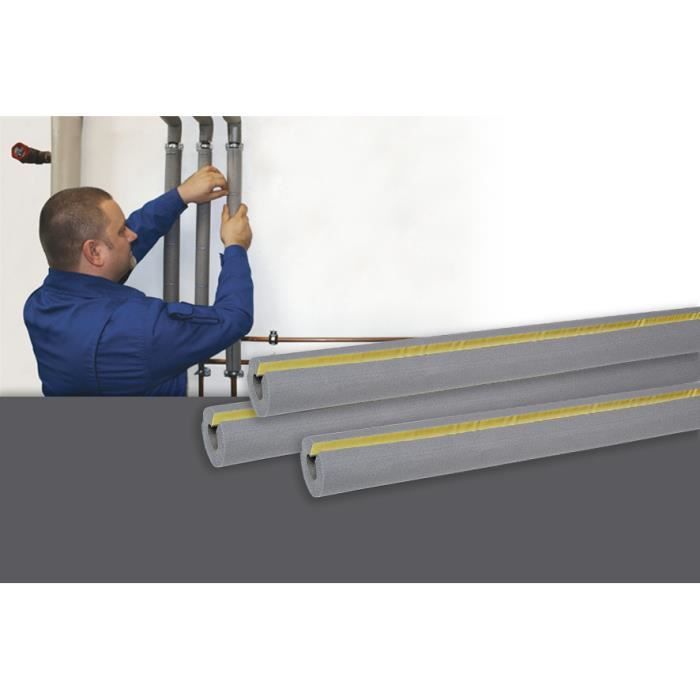 Climapor Gaine d'isolation PE 35/9 1/1 pouce gris PRIX SPECIAL LOT de 10 pièces longueur 1 m Climapor Gaine d'isolation PE 35/9 1/1 pouce gris PRIX SPECIAL LOT de 10 pièces longueur 1 m