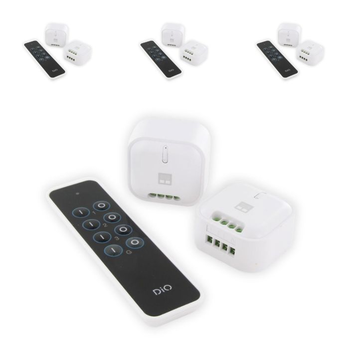 Prise Extérieure DIO Nano + Télécommande - IP44 - 3500W - Portée 50m - Compatible Connected Home