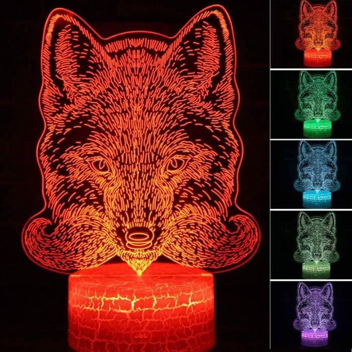 FISSEN 3D Un Serpent LED Lampe D'illusion Optique Lampe Lumière De Nuit