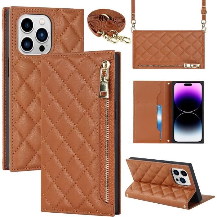 Copmob Cover iPhone 12/12 PRO,Flip Portafoglio Custodia in Pelle,[Staccabile 2 in 1][Porta Carte][Funzione Stand],Custodia Case Cover per iPhone 12/12 PRO - Marrone