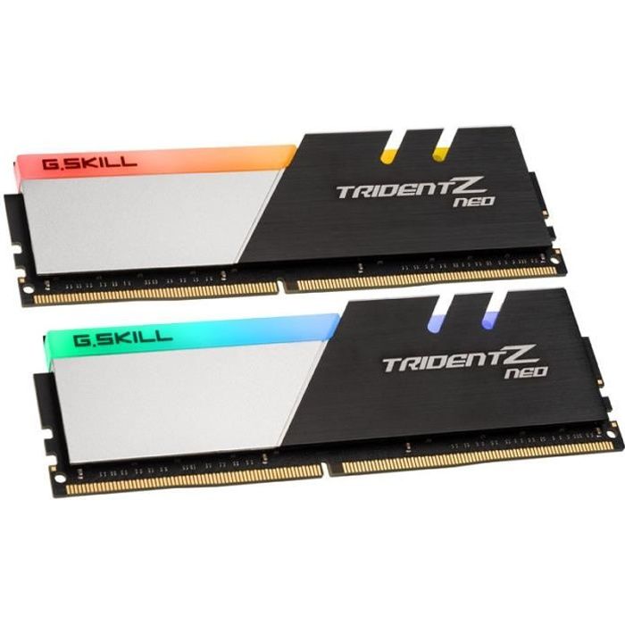 Mémoire PC Trident Z Neo - G.SKILL - 16 Go - DDR4-3200 - CL16 - Dissipateur thermique en aluminium - LEDs RVB