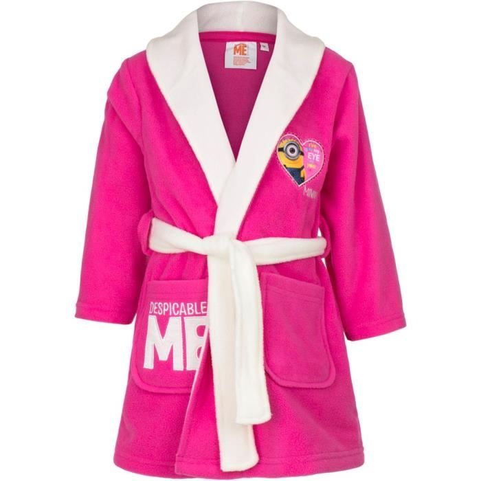 Minions Robe Robe de chambre Les Minions 3 ans enfant rose peignoir - Cdiscount Prêt ...