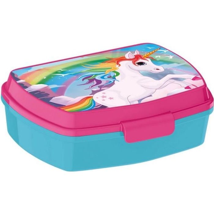 Boite à goûter licorne enfant GUIZMAX Plastique Fermeture