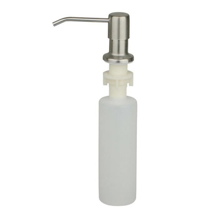 Distributeur De Savon Avec Porte-éponge Intégré - En Résine - 280 Ml - Design 2 En 1 Pour évier De Cuisine Ou Salle De Bain - 4