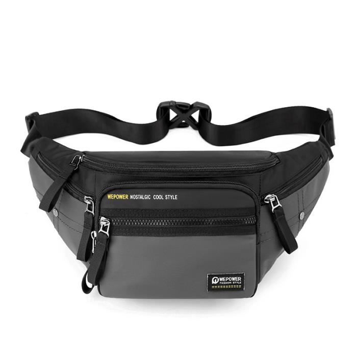 Sac Banane Unisexe Vinabo Imperméable - Noir - Dimensions 17x15x3 Cm - Léger 90g - Idéal Ville Et Voyage