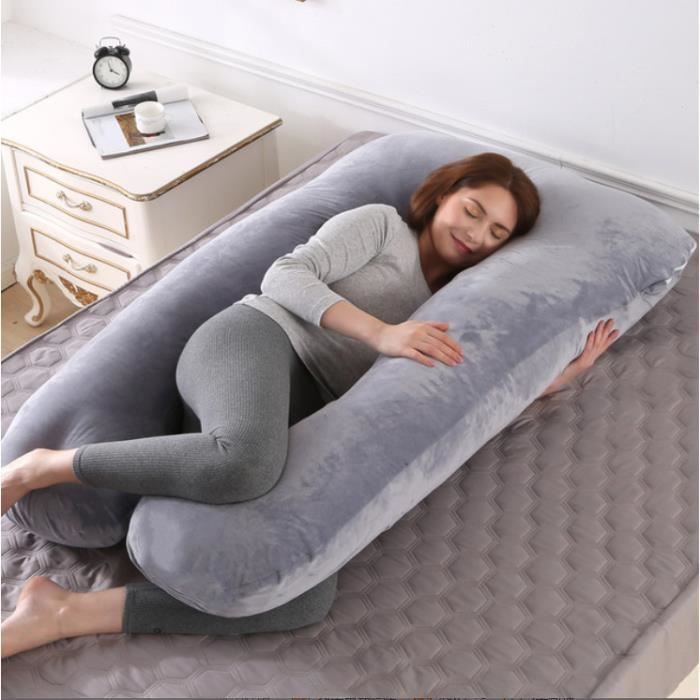 Coussin D'allaitement En Forme De U Avec Fermeture éclair Amovible Pour Femme Enceinte, Soutien
