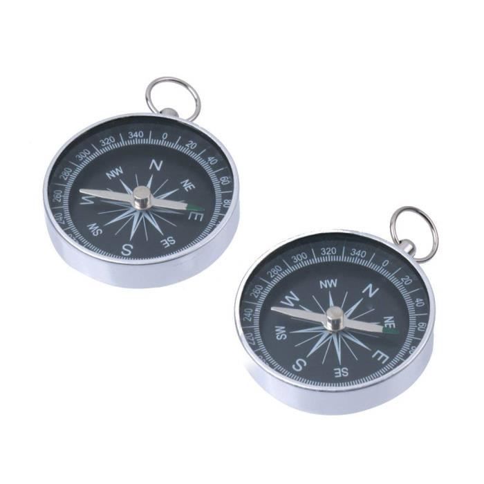 Boussole de navigation de randonnée en aluminium de camping en plein