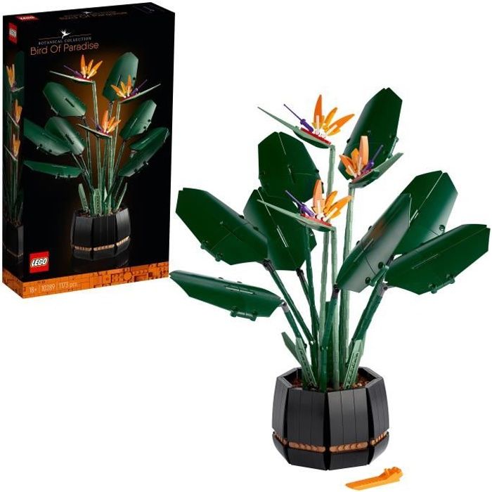 LEGO® Icons 10289 L’Oiseau de Paradis Fleurs Décoratives Maquette Botanical Collection Construction Plantes pour Adultes