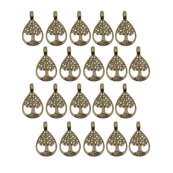 Lot De 20 Pendentifs Bronze Breloques - 16x7mm, Perles Fantaisie, Création Bijoux, Neuf, Origine France