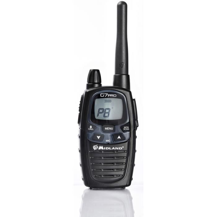 MIDLAND G7 Pro Pack de Talkie Walkie Noir vendu en Blister Cdiscount Auto