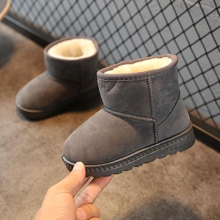 Chaussures en Coton pour Enfants Bottes de Neige d'hiver Garçon Fille Antidérapantes Bottes 