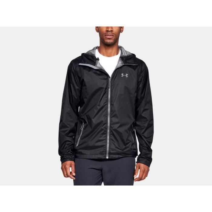 veste imperméable - under armour - forefront - noir/gris - homme - montagne