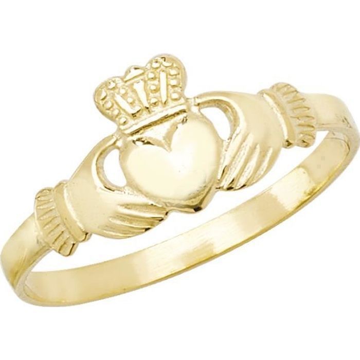 Bague Claddagh Enfant Or 375 1000 44227 Jaune Achat Vente
