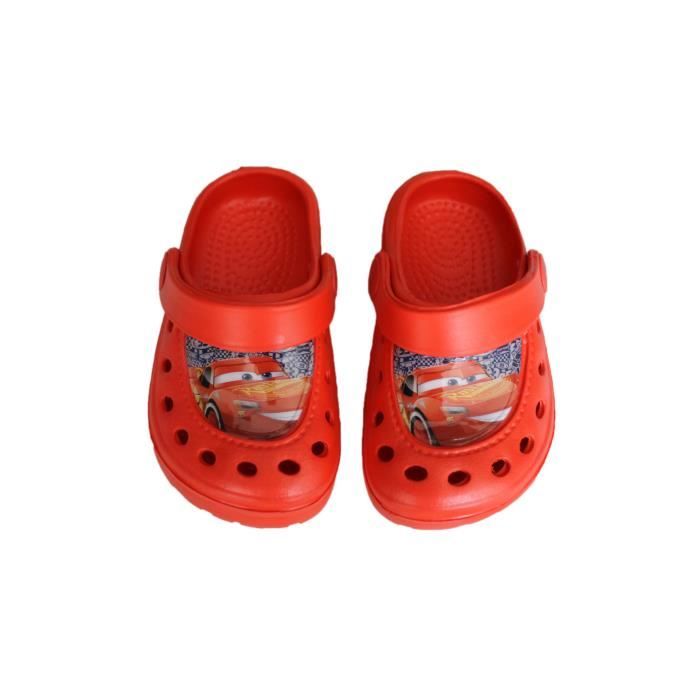 Sabots en caoutchouc rouge Disney Cars Pour gar on Licence Pat