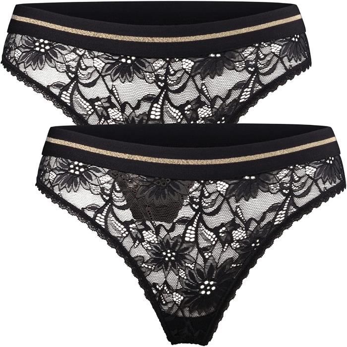 Slip Femme En Dentelle - Design Soyeux Et Sexy - Taille Unique - Pour Toutes Saisons