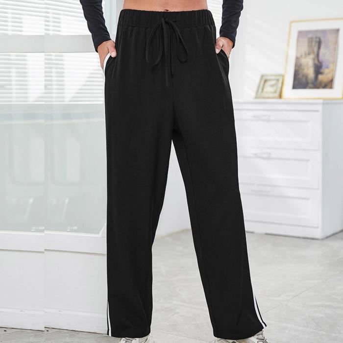 Pantalon Taille Haute Décontracté Uni Lanterne
