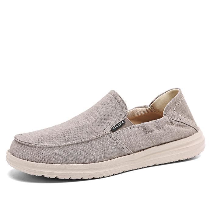 Mocassins Homme Work Brogue - Sneakers Respirantes Confortables - Semelle Synthétique - Marron