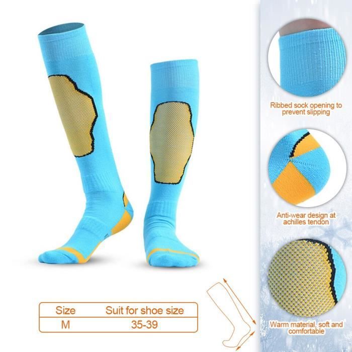 Chaussettes Chaudes Maximo Thermolite - Bleues/Noires - Isolation Légère - Rayées
