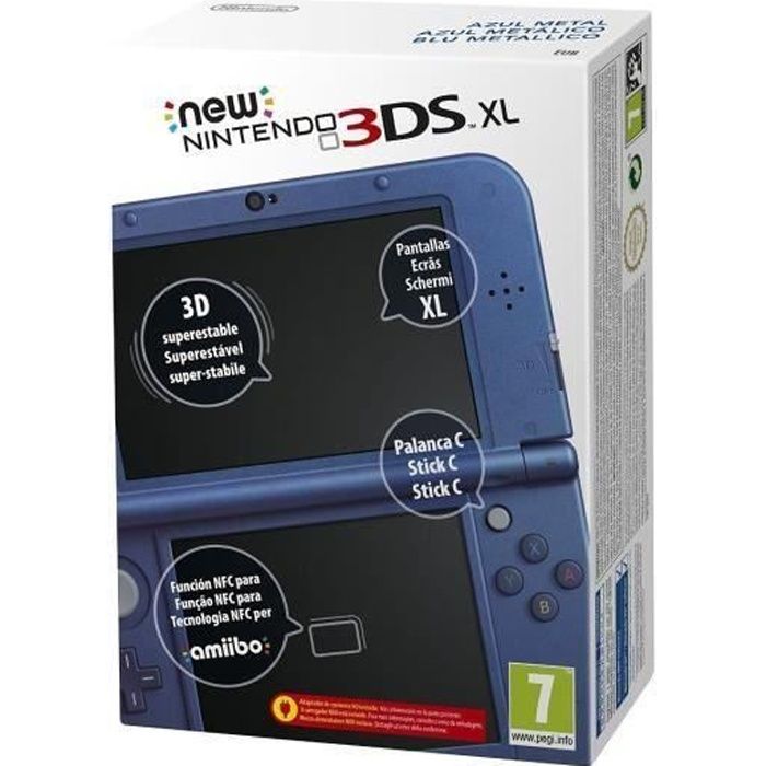 Console New 3DS XL Bleue Métallique Nintendo + 1 jeu Cdiscount Jeux vidéo