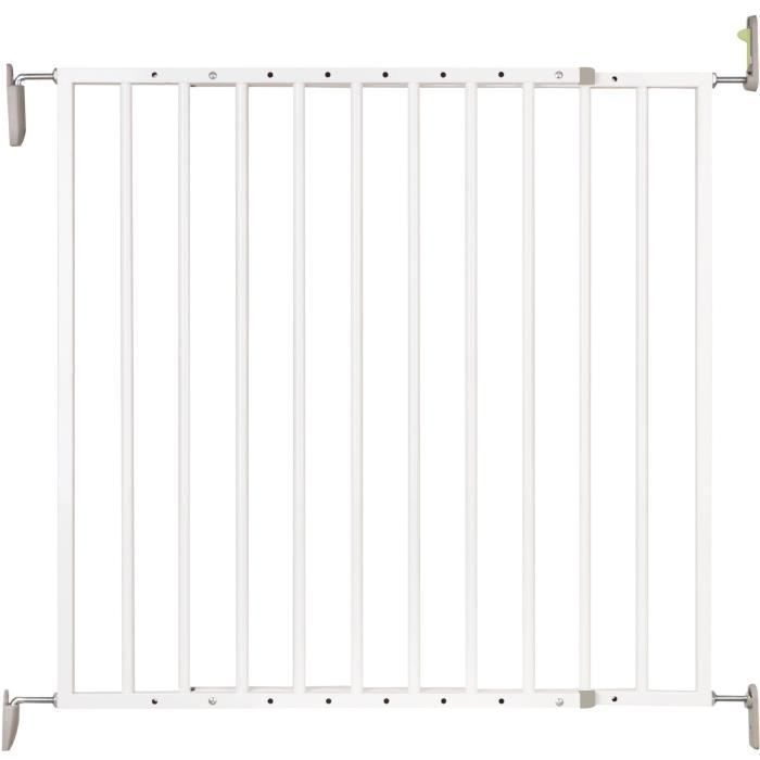 NORDLINGER PRO Barrière de sécurité Enfant VICTORIA - 64 à 113 cm - Blanc - Pivotante - Ouverture fa