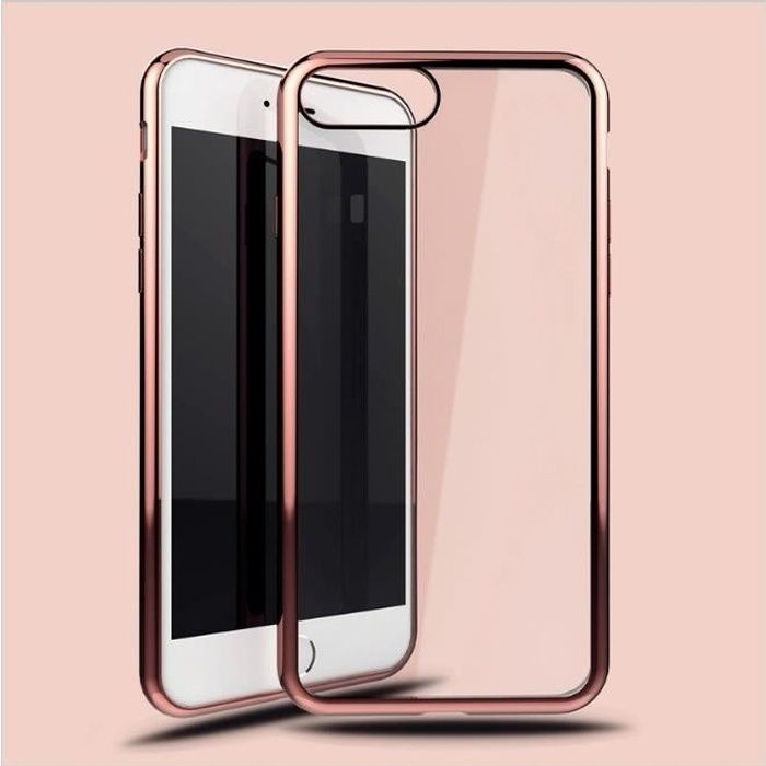 coque iphone 8 plus silicone rose