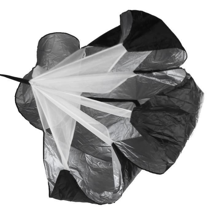 Parachute De Course à Pied Avec Parapluie Résistance + 2 Mousquetons - Entraînement Force Et Vitesse