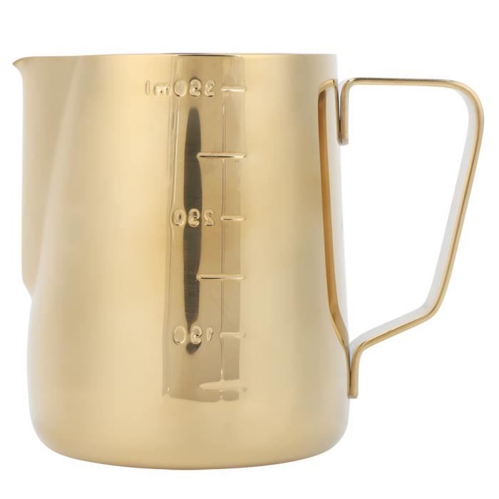 Pichet à Lait En Acier Inoxydable Avec Couvercle - Tasse à Mousse Pour Café