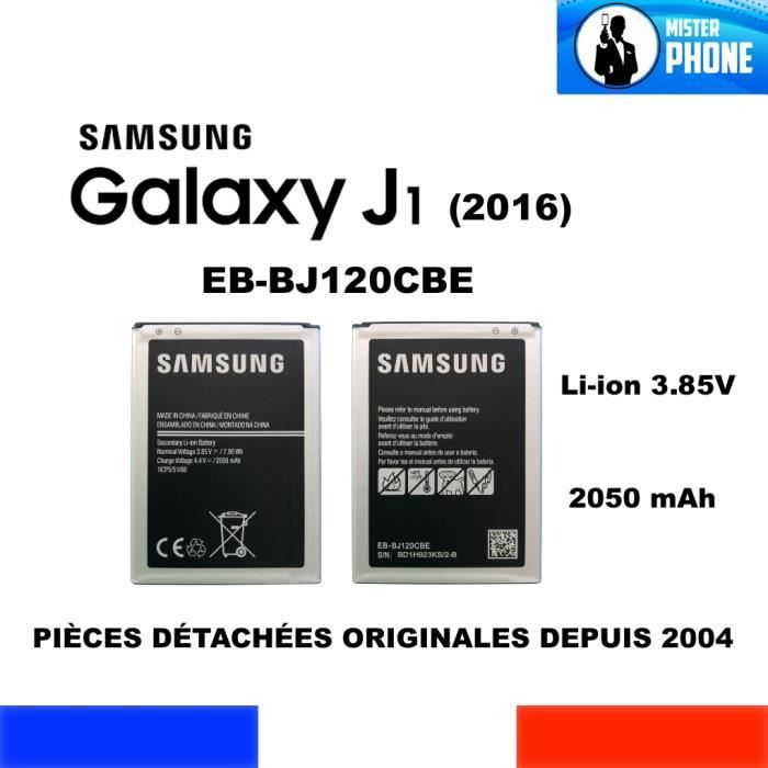 BATTERIE ORIGINALE SAMSUNG EB-BJ120CBE GALAXY J1 2016 SM-J120 SERIE 2050mAh OEM ORIGINE GENUINE BATTERY