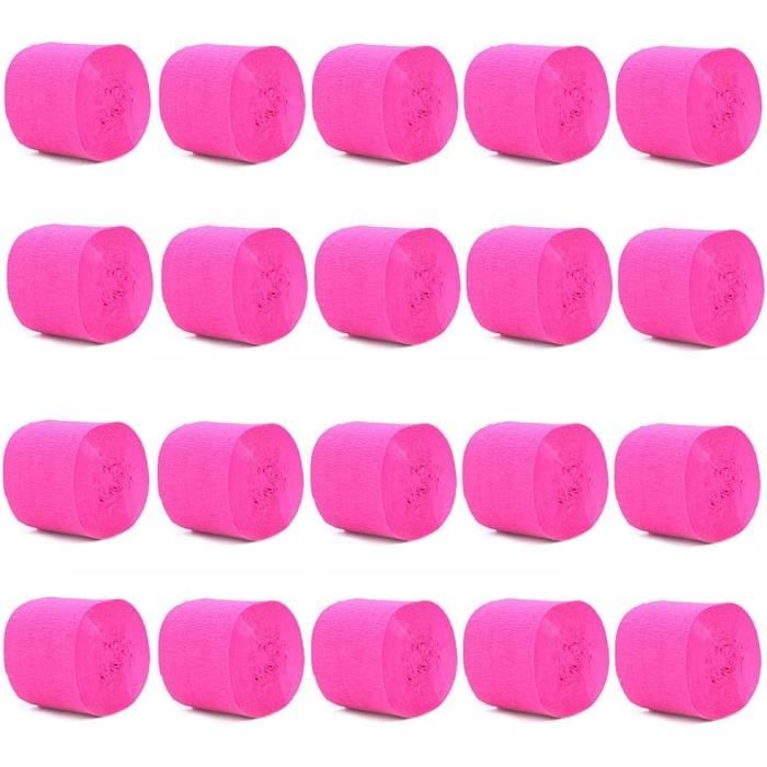 ANCLLO 20 rouleaux de banderoles de fête en papier crépon de 3,5 cm x 10 m, décorations à suspendre pour toile de fond de banderoles pour les décorations de fête, de mariage ANCLLO 20 rouleaux de banderoles de fête en papier crépon de 3,5 cm x 10 m, décorations à suspendre pour toile de fond de banderoles pour les décorations de fête, de mariage