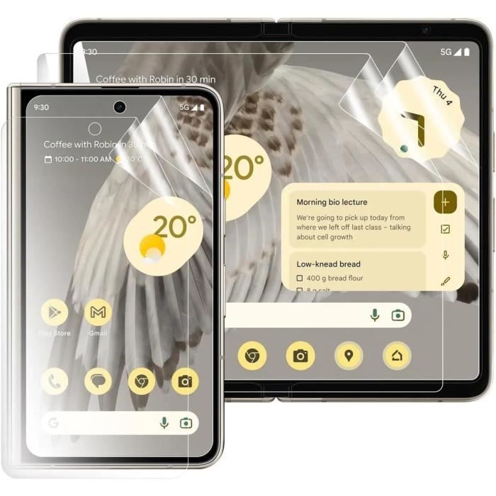 Lot De 2 Films De Protection écran Hydrogel Taperso Pour Google Pixel 6 Pro – Transparent