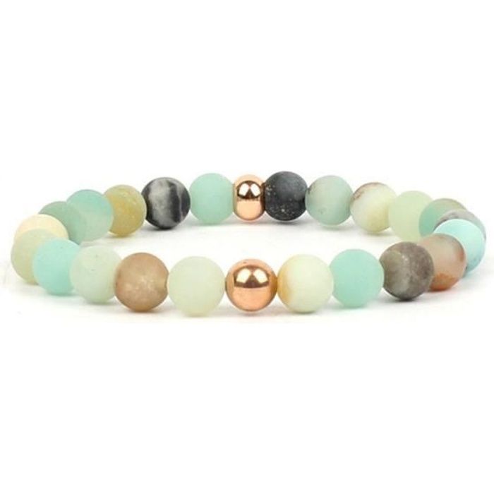 Bracelet de Méditation - SHOP-STORY - Amazonite - Taille unique 18 cm - Pierre naturelle - Femme