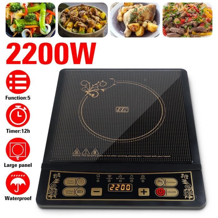 Plaque de Cuisson Induction Electrique 2200W Portable à Ecran