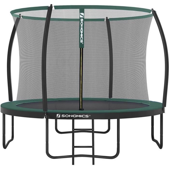 SONGMICS Trampoline Ø 366 cm avec Échelle, Filet de Protection, Poteaux recouverts STR122C01