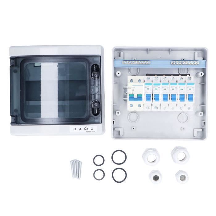 Disjoncteur Miniature 2P 6A/16A 230V Avec Boîtier Étanche - Interrupteur De Déconnexion Pour Installation Intérieur/Extérieur