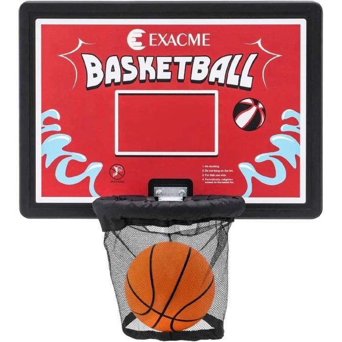Mini Panier De Basket Pour Trampoline - Réglable 80-120 Cm Avec 4 Balles Et Pompe
