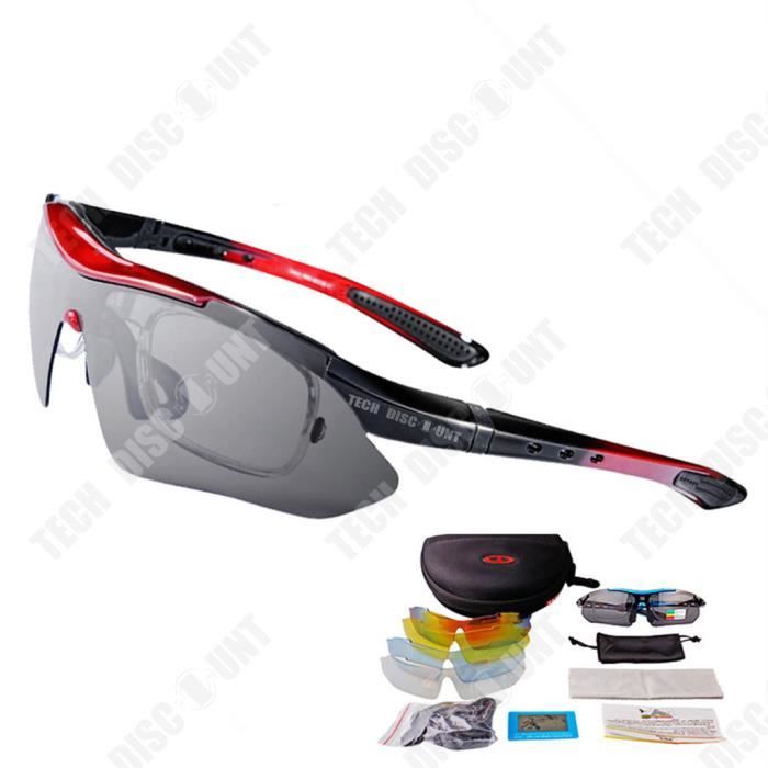 TD® Lunettes de vélo d'extérieur, course à pied, alpinisme, anti-UV, lunettes de myopie pour hommes et femmes, lunettes et masques