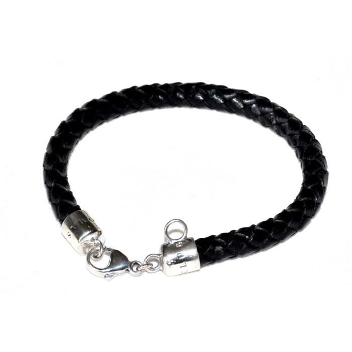Bracelet Thomas Sabo En Cuir Tressé Et Argent 925 - Occasion - Longueur Environ 7.85" (20cm)