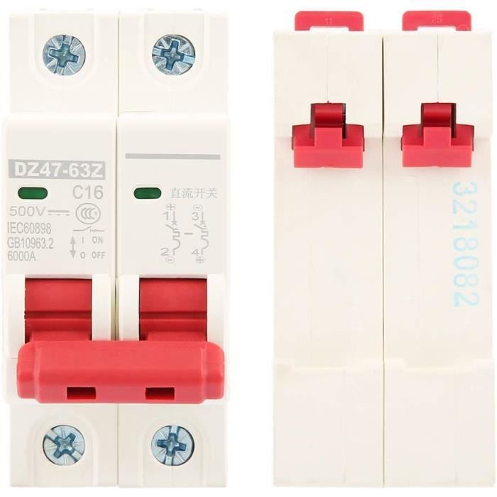 Disjoncteur Miniature MCB 2P 40A DC 500V - Modèle DZ47-63Z-2P, Protection Contre Les Surintensités Pour Circuits CC