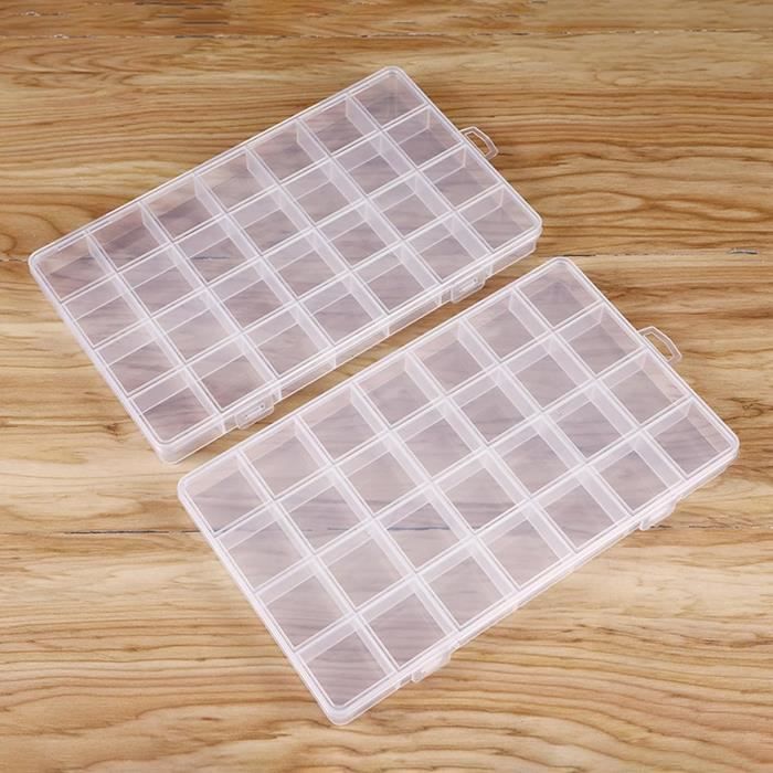 Ensemble De 12 Boîtes De Rangement En Plastique Transparent Avec