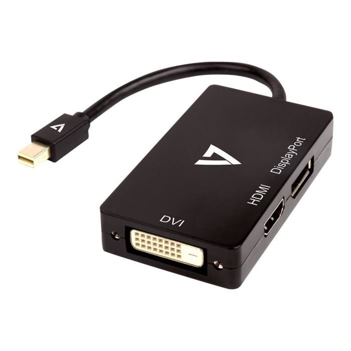 V7 Adaptateur DVI/DisplayPort/HDMI/Mini DisplayPort pour Périphérique audio/vidéo - 10 cm