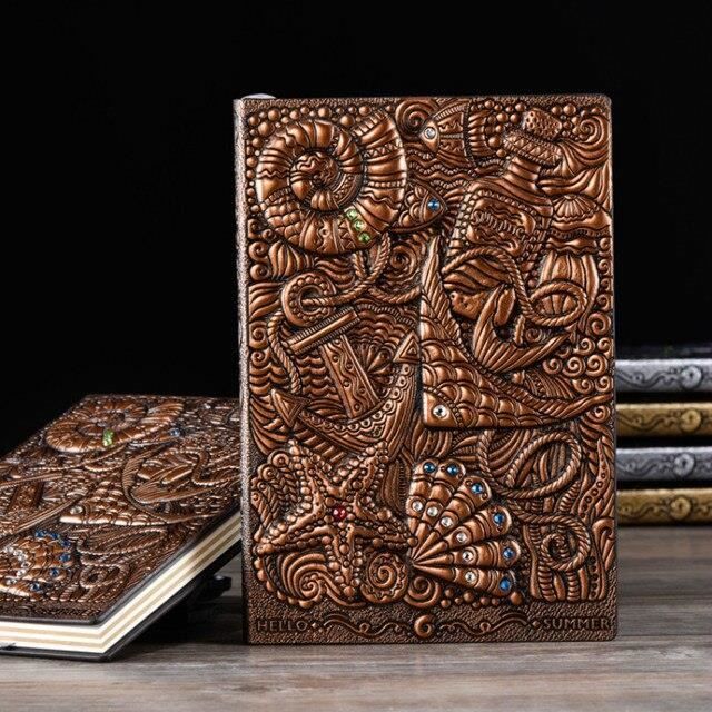 WEEKSUN Carnet De Notes A5 Rétro Magnétique - 200 Pages Lignées 100gsm, Avec Stylo, Marron